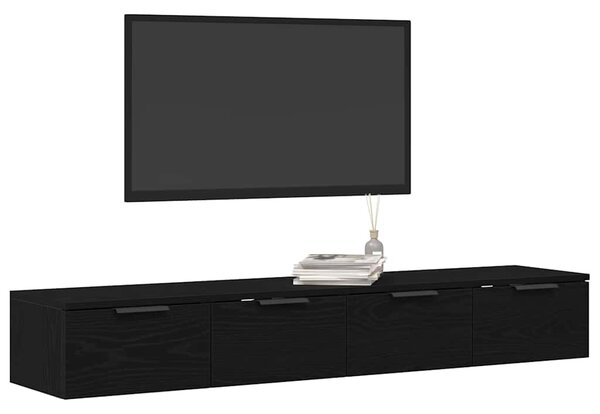 Nástěnná skříň 2 ks Černý dub 68 x 30 x 20 cm Kompozitní dřevo 3333074