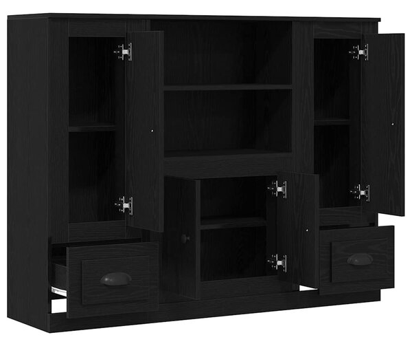 Vysoká skříň Černý dub 132 x 35.5 x 103.5 cm Kompozitní dřevo 3333078