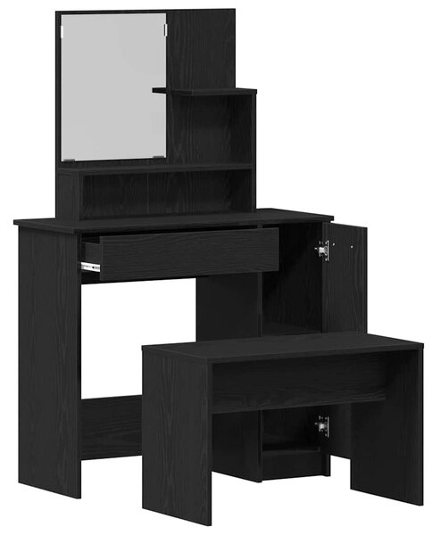 Sada toaletního stolu 2 ks Černý dub 86,5 x 35 x 136 cm 3333076