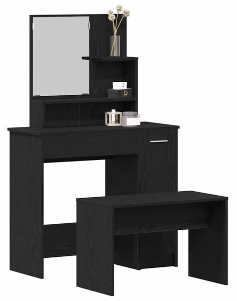 Sada toaletního stolu 2 ks Černý dub 86,5 x 35 x 136 cm 3333076