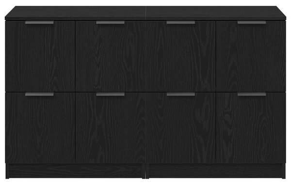 Servírovací skříň 2 ks Černý dub 60 x 30 x 70 cm 3333073