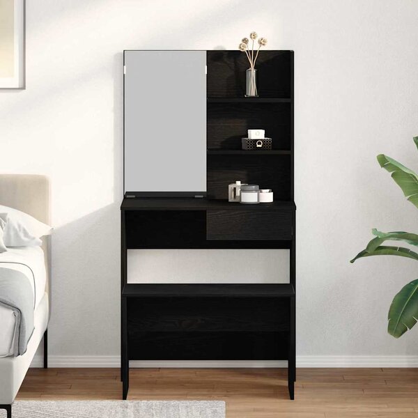 Sada toaletního stolu 2 ks Černý dub 74,5 x 40 x 141 cm 3333071