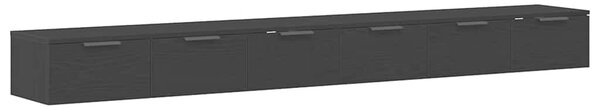 Nástěnná skříň 2 ks Černý dub 102 x 30 x 20 cm Kompozitní dřevo 3333075