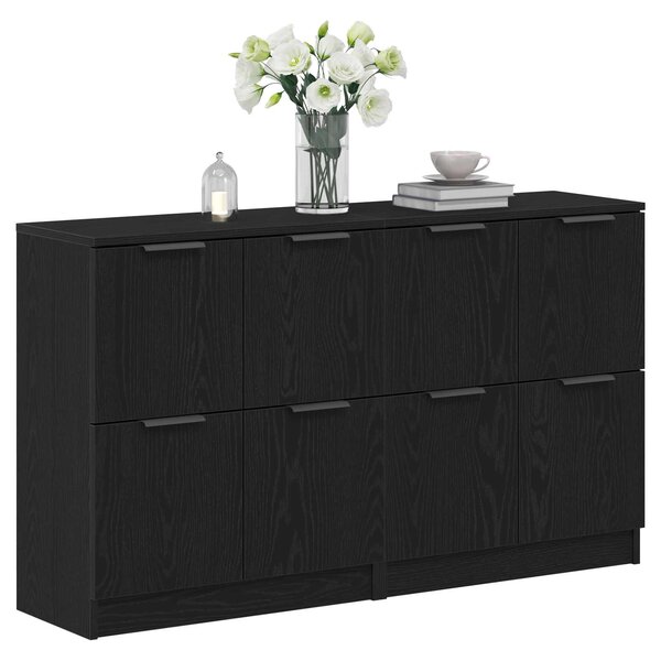 Servírovací skříň 2 ks Černý dub 60 x 30 x 70 cm 3333073