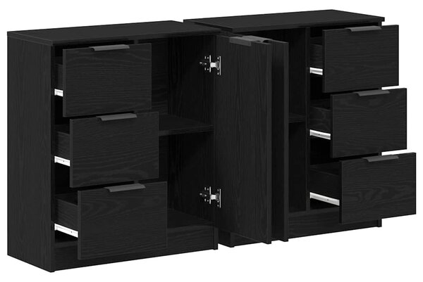 Servírovací skříň Černý dub 120 x 30 x 70 cm Kompozitní dřevo 3333072