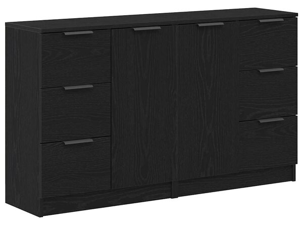 Servírovací skříň Černý dub 120 x 30 x 70 cm Kompozitní dřevo 3333072