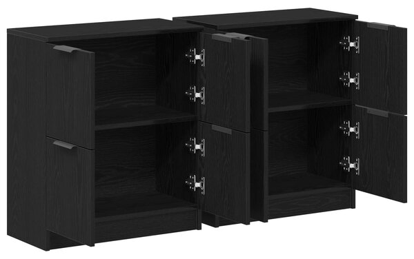 Servírovací skříň 2 ks Černý dub 60 x 30 x 70 cm 3333073