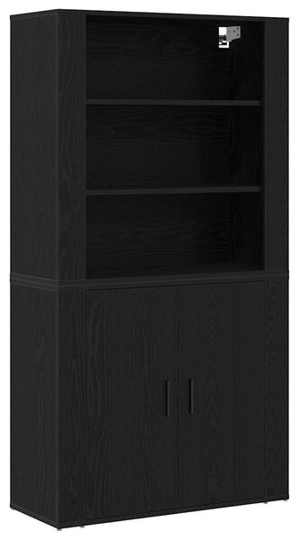 Vysoký bufet Černý dub 80 x 33 x 150 cm Kompozitní dřevo 3333079