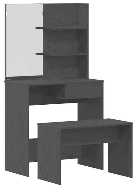 Sada toaletního stolu 2 ks Černý dub 74,5 x 40 x 141 cm 3333071