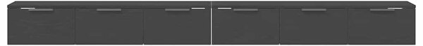 Nástěnná skříň 2 ks Černý dub 102 x 30 x 20 cm Kompozitní dřevo 3333075