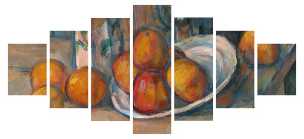 Obraz - Paul Cézanne, Still Life with Milk Jug and Fruit, reprodukce (210x100 cm)