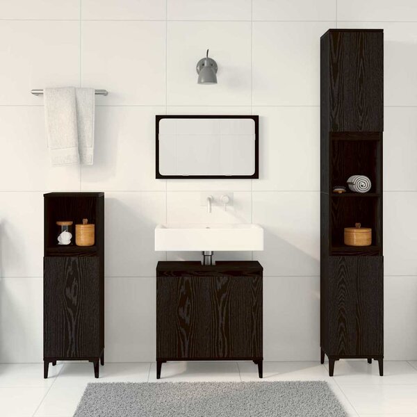 Sada koupelnového nábytku 3 ks Černý dub 30 x 30 x 180 cm 3333089