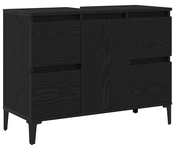 Sada koupelnového nábytku 3 ks Černý dub 30 x 30 x 180 cm 3333091