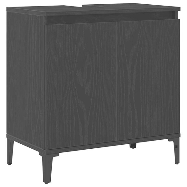 Sada koupelnového nábytku 3 ks Černý dub 30 x 30 x 180 cm 3333089