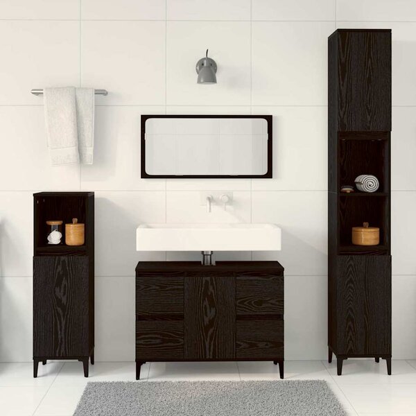 Sada koupelnového nábytku 3 ks Černý dub 30 x 30 x 180 cm 3333091