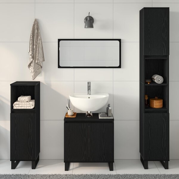 Sada koupelnového nábytku 3 ks Černý dub 30 x 30 x 190 cm 3333100