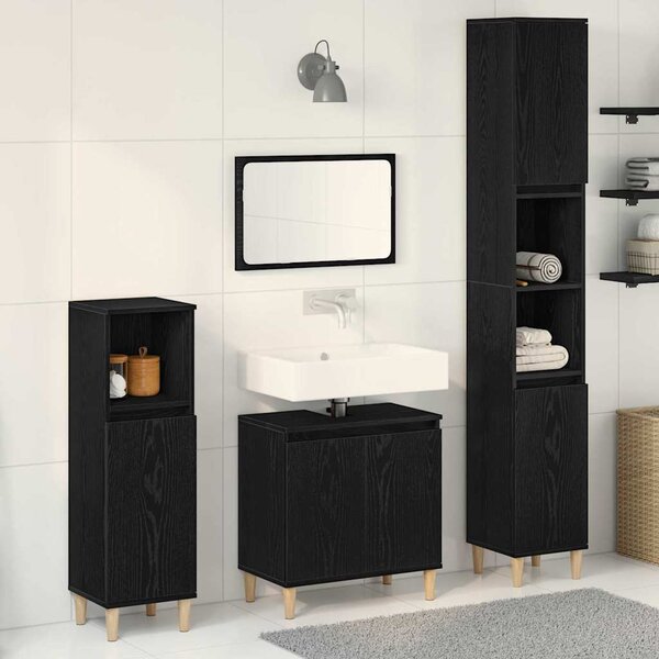 Sada koupelnového nábytku 3 ks Černý dub 30 x 30 x 180 cm 3333088