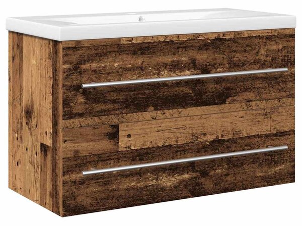 Skříňka pod umyvadlo 2 ks Staré dřevo 80 x 38,5 x 48 cm 3333135