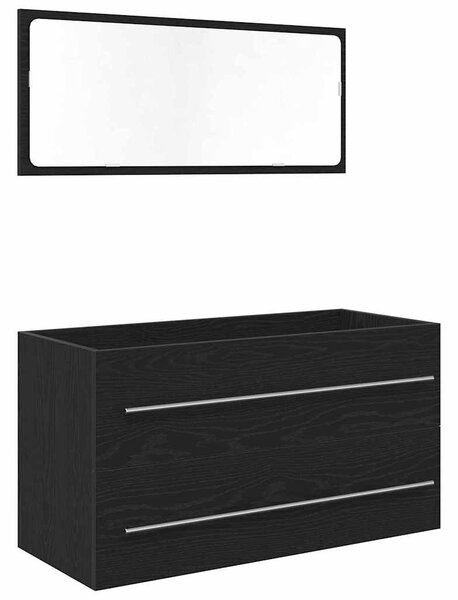 Skříňka pod umyvadlo 3 ks Černý dub 90 x 38,5 x 48 cm 3333131