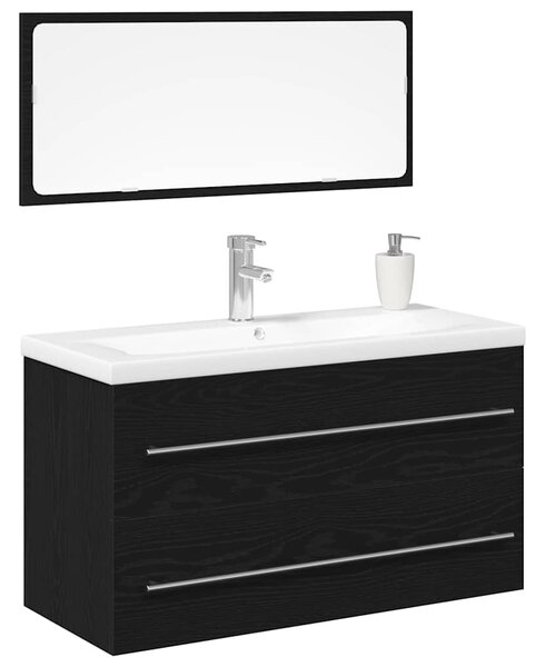 Skříňka pod umyvadlo 3 ks Černý dub 90 x 38,5 x 48 cm 3333134