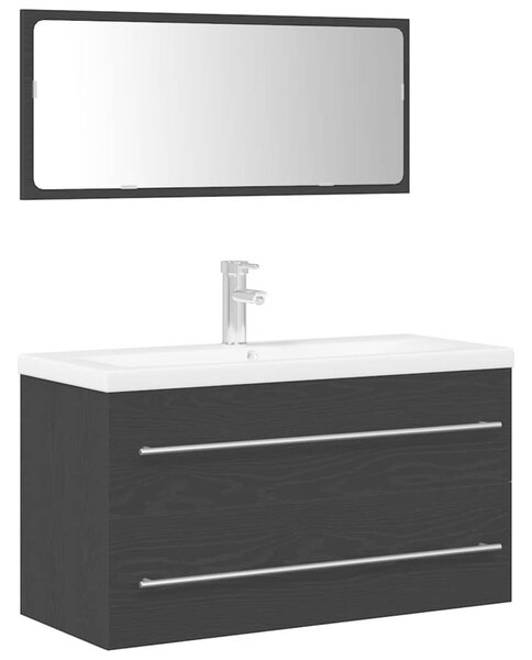 Skříňka pod umyvadlo 3 ks Černý dub 90 x 38,5 x 48 cm 3333131