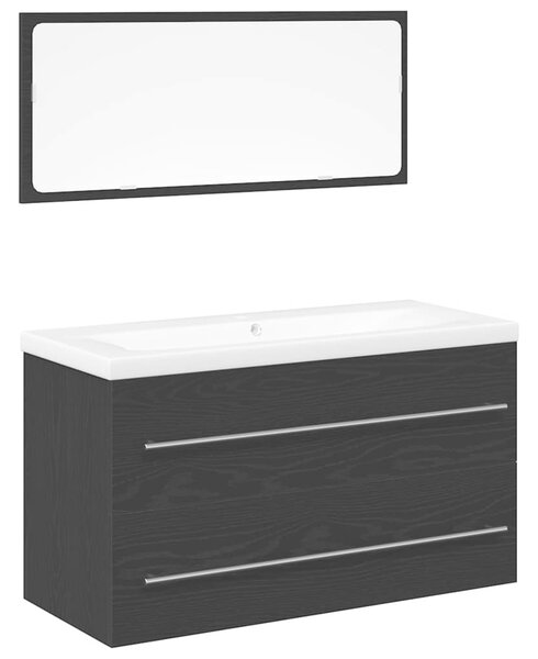 Skříňka pod umyvadlo 3 ks Černý dub 90 x 38,5 x 48 cm 3333134