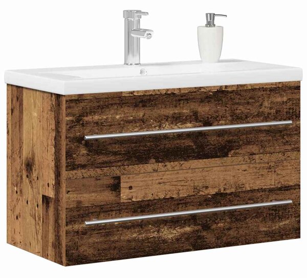 Skříňka pod umyvadlo se zásuvkou Staré dřevo 80 x 38,5 x 48 cm 3333132