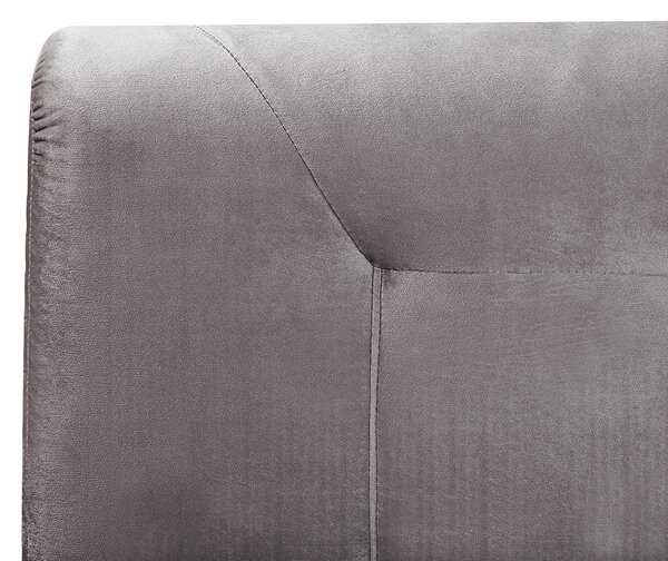 Kontinentální postel Umělý samet MARQUISE 160 x 200 cm Šedá