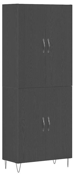 Vysoký bufet 2 ks Černý dub 69,5 x 34 x 180 cm Kompozitní dřevo 3333108