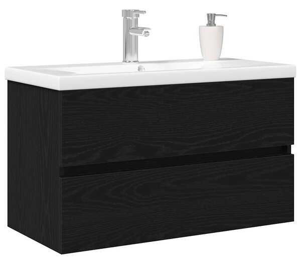 Skříňka pod umyvadlo Černý dub 80 x 39 x 62 cm Kompozitní dřevo 3333147