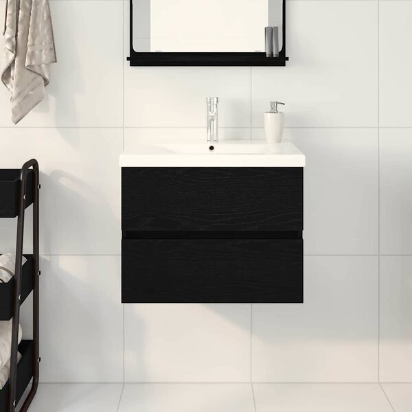 Skříňka pod umyvadlo Černý dub 60 x 39 x 62 cm Kompozitní dřevo 3333148