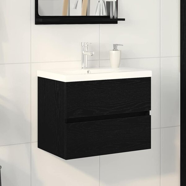 Skříňka pod umyvadlo Černý dub 60 x 39 x 62 cm Kompozitní dřevo 3333148