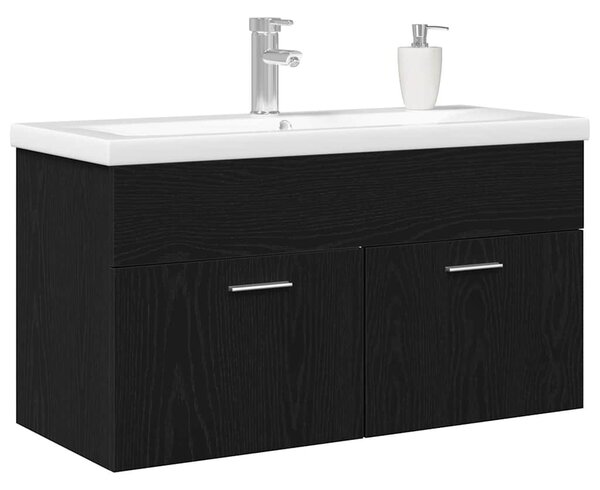 Koupelnová skříň Černý dub 90 x 38,5 x 46 cm Kompozitní dřevo 3333138