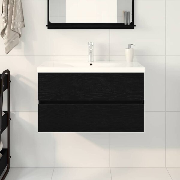Skříňka pod umyvadlo Černý dub 80 x 39 x 62 cm Kompozitní dřevo 3333147