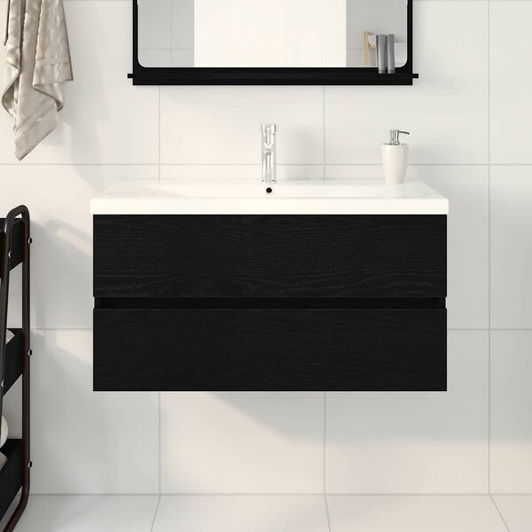 Skříňka pod umyvadlo Černý dub 90 x 39 x 62 cm Kompozitní dřevo 3333146