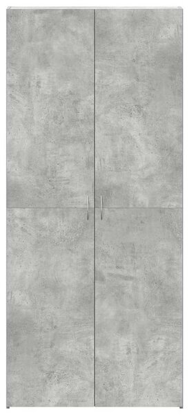 Skříň na obuv 80 x 35.5 x 180 cm Kompozitní dřevo Šedá 3333839