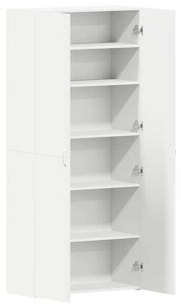 Skříň na obuv 80 x 35.5 x 180 cm Kompozitní dřevo Bílá 3333836