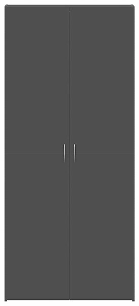 Skříň na obuv 80 x 35.5 x 180 cm Kompozitní dřevo Černá 3333837