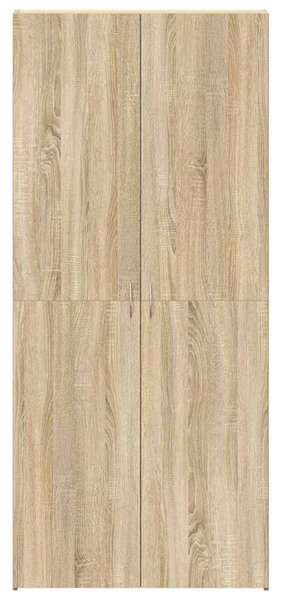 Skříň na obuv 80 x 35.5 x 180 cm Kompozitní dřevo Hnědá 3333838