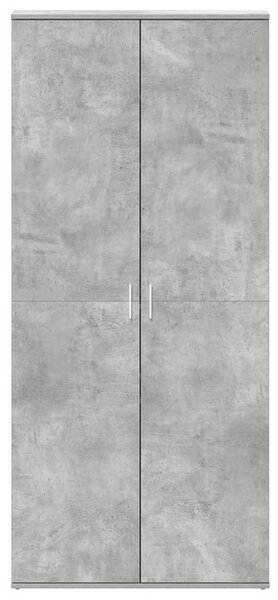 Skříň na obuv 80 x 39 x 178 cm Kompozitní dřevo Betonově šedá 3333869