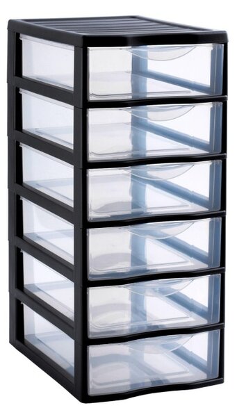 SUNDIS Úložný box s 6 zásuvkami, antracit, OFFICEMIX, A4, 6A