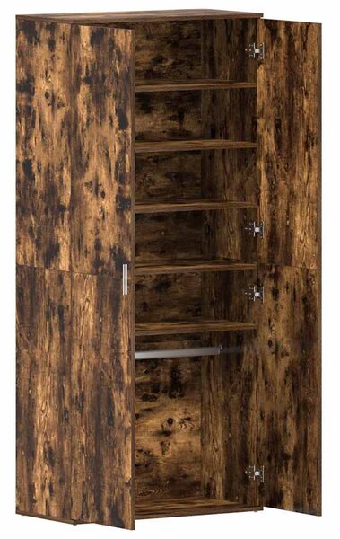 Skříň na obuv 80 x 39 x 178 cm Kompozitní dřevo Kouřový dub 3333870