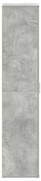 Skříň na obuv 80 x 39 x 178 cm Kompozitní dřevo Betonově šedá 3333869