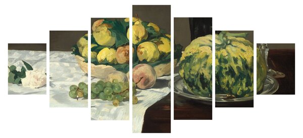 Obraz - Edouard Manet, Still Life with Melon and Peaches, reprodukce (210x100 cm)