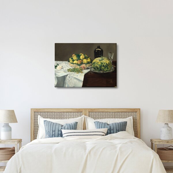 Obraz - Edouard Manet, Still Life with Melon and Peaches, reprodukce (70x50 cm)