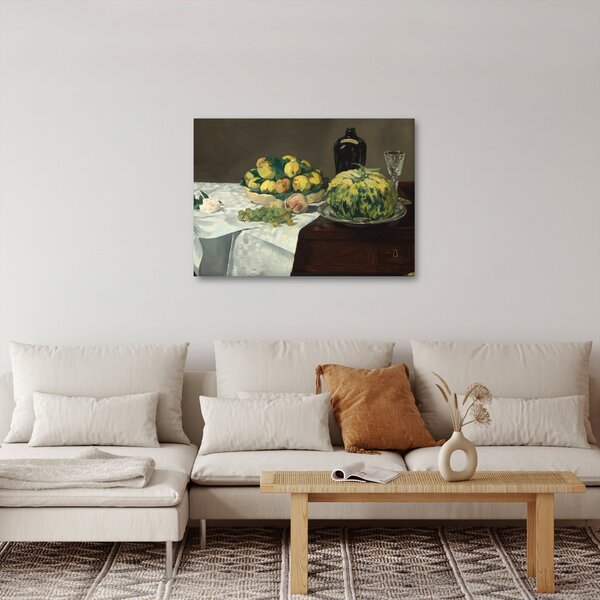 Obraz - Edouard Manet, Still Life with Melon and Peaches, reprodukce (70x50 cm)