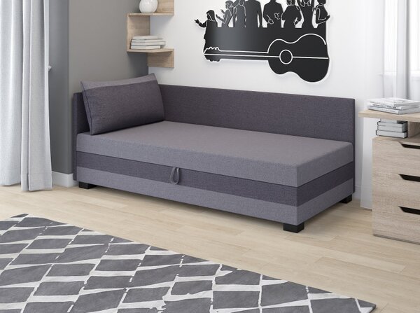 Jednolůžková čalouněná postel 80x195 MIRRY PLUS 1 - šedá / grafitová