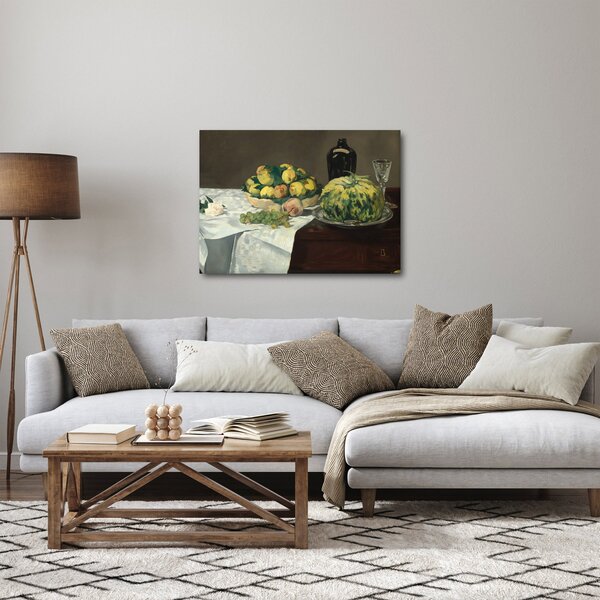 Obraz - Edouard Manet, Still Life with Melon and Peaches, reprodukce (70x50 cm)
