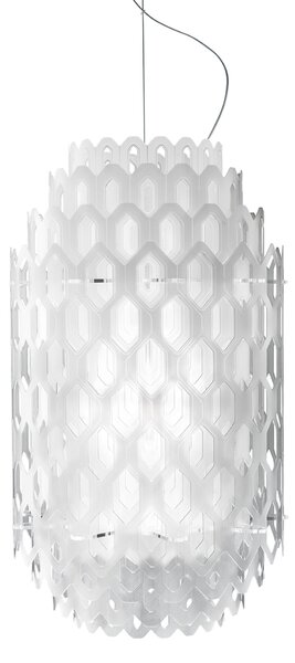 SLAMP CHNSM00WHT01T00E27EU Chantal suspension M, bílé svítidlo pro zavěšení, 7xE27, výška 85cm