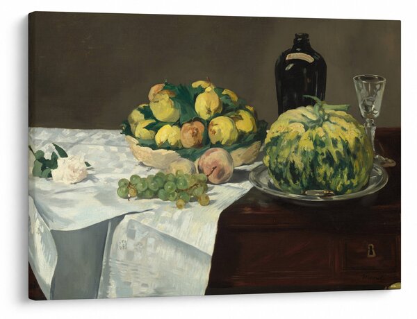 Obraz - Edouard Manet, Still Life with Melon and Peaches, reprodukce (70x50 cm)